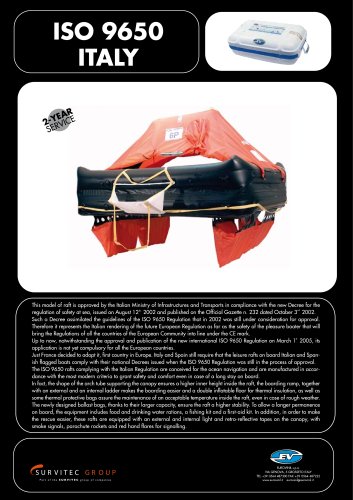 Liferaft iso 9650 Italy