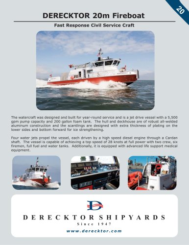 DERECKTOR 20m Fireboat