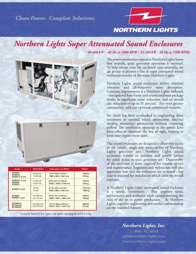 33kW and up Sound Enclosure Brochure