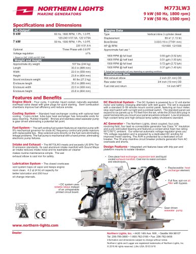 M773LW3 Specification Sheet