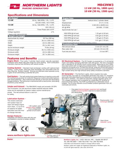 M843NW3 Specification Sheet