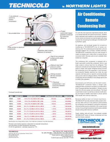 Technicold: air conditioning remote condensing unit