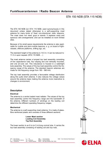 ELNA - Non-directional beacon antennas (NDB)