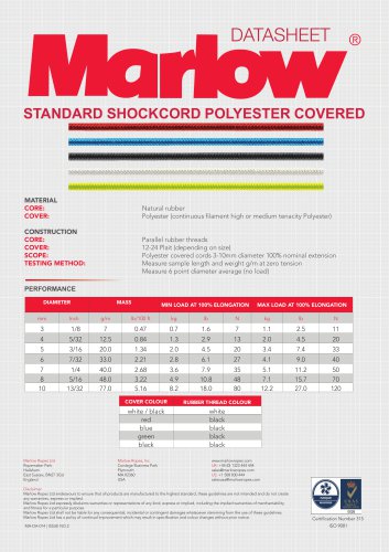 STANDARD SHOCKCORD POLY MA DA 014