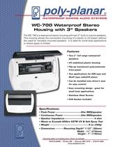 Poly-Planar WC-700 Waterproof Stereo Housing with 3” Speakers