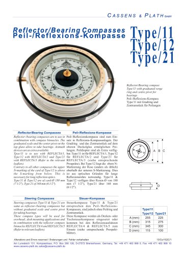 Flat top compasses