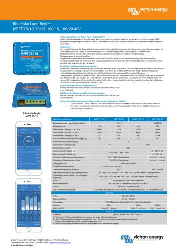 MPPT 75/10, 75/15, 100/15, 100/20-48V