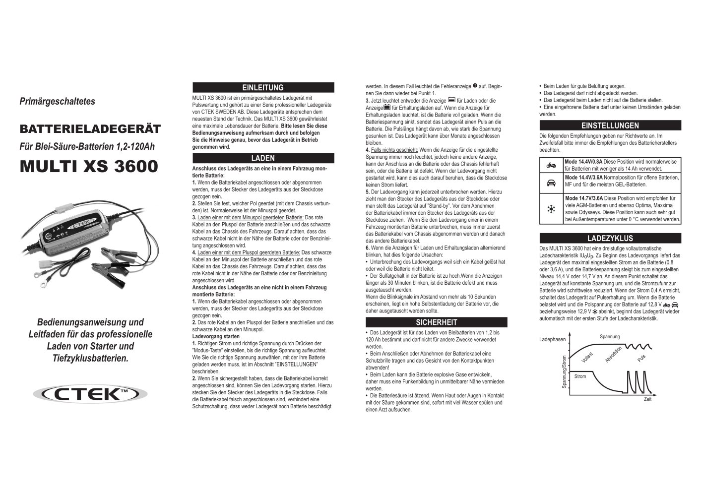 MULTI XS 3600 - Ctek