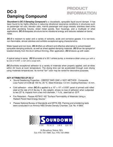 DC-3 Damping Compound