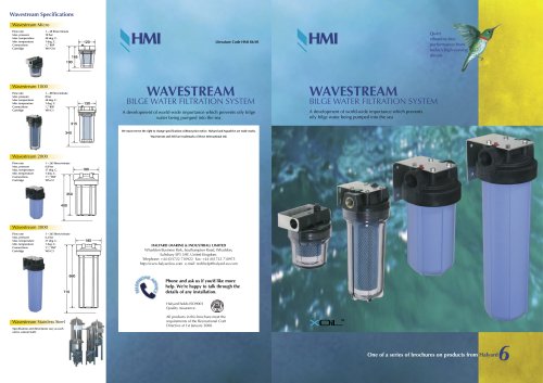 Brochure: Wavestream Bilge Filtration Systems