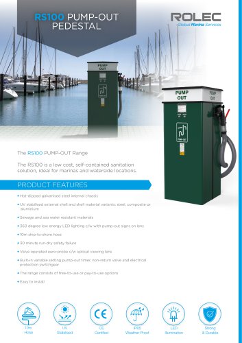 RS100 PUMP-OUT PEDESTAL