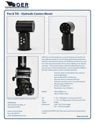 DOER COMPACT HYDRAULIC PAN & TILT