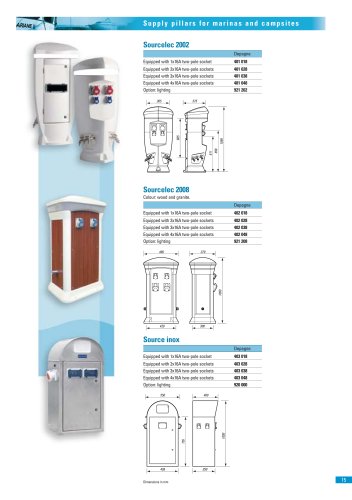 Distribution pedestals 2002 2008 inox