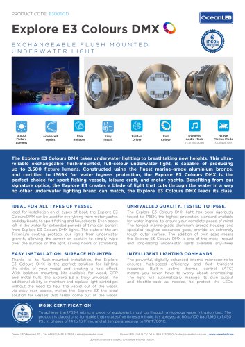 Explore E3 Colours DMX - Product Guide - OceanLED