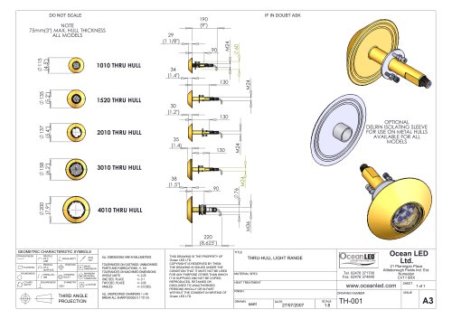 Technical Overview of Thru Hull Product Range