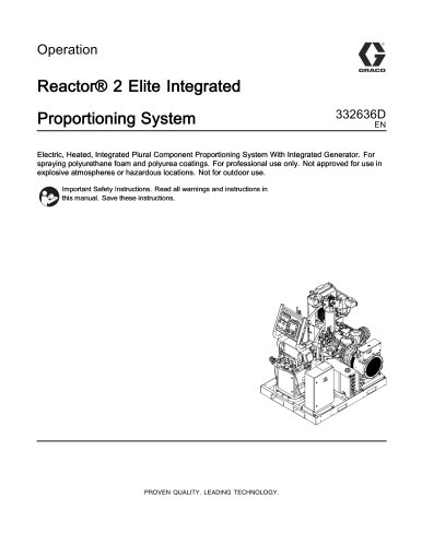 332636D - Reactor 2 Elite Integrated Proportioning System ...