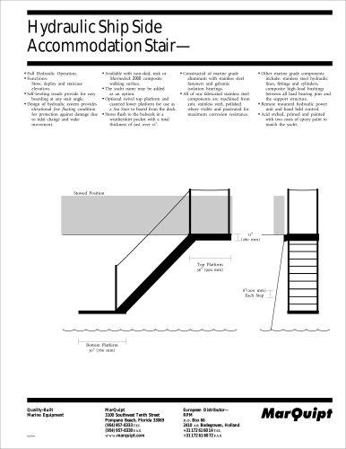 Hydraulic Ship Side Accommodation Stair