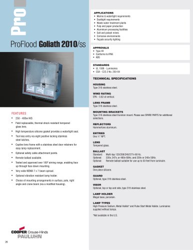 Pauluhn ProFlood Goliath 2010/ss Floodlights