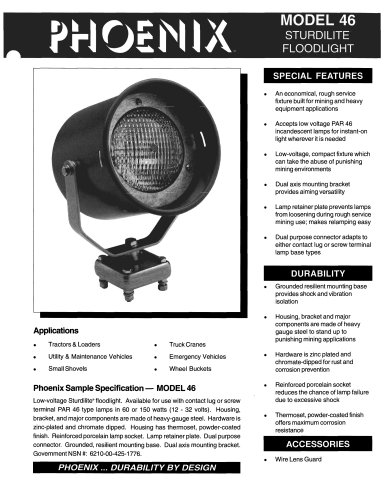 MODEL 46 STURDILITE FLOODLIGHT