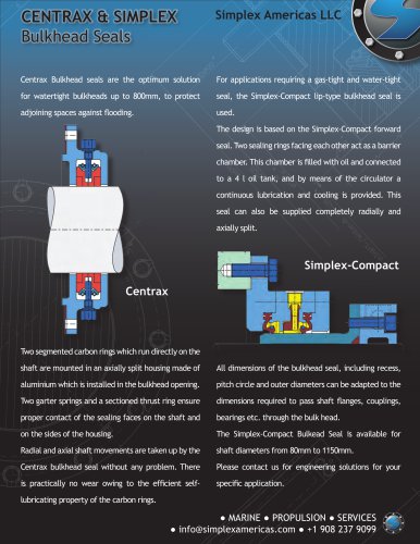 CENTRAX & SIMPLEX Bulkhead Seals