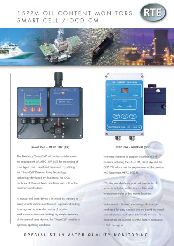 Smart Cell OCD CM Bilge Oil Content Monitors