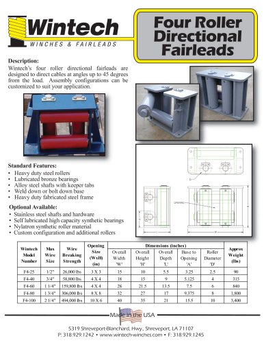 Four Roller Directional Fairlead