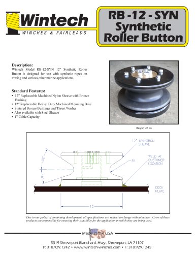 RB-12-SYN Synthetic Roller Button