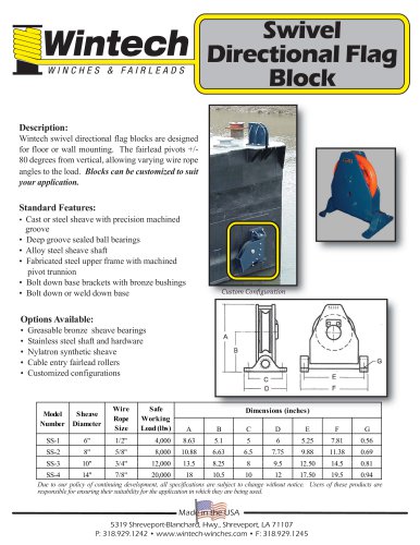 Swivel Directional Flag Block