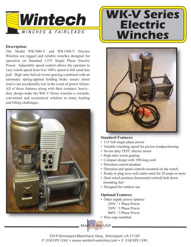 WK Series Winch