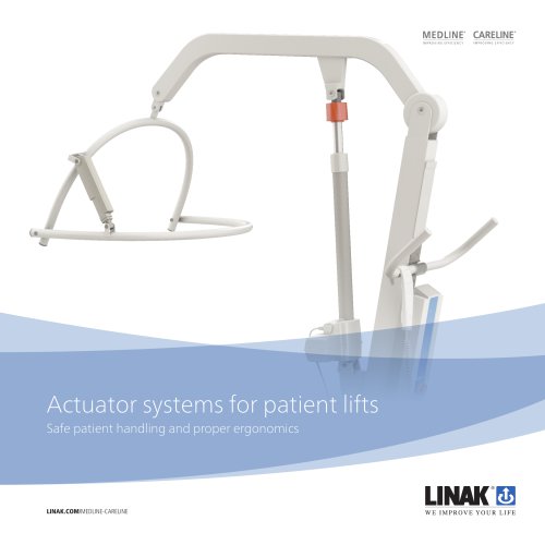 Actuator systems for patient lifts