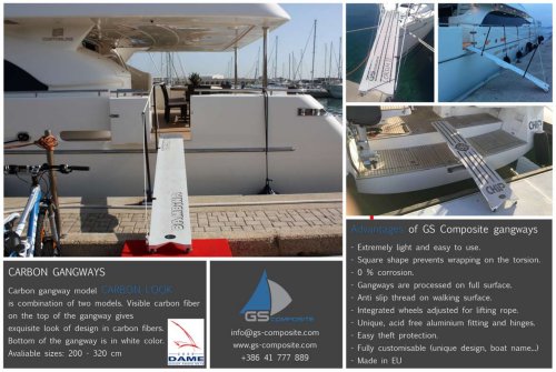 Carbon gangway – model CARBON LOOK