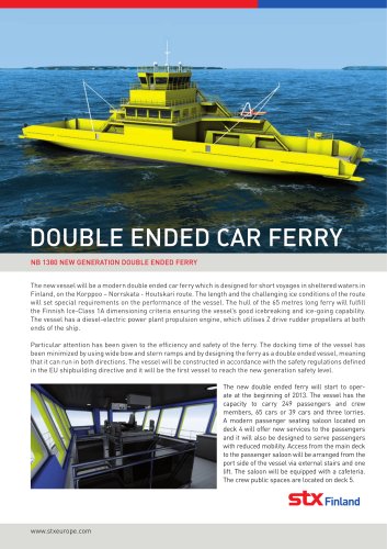 DOUBLE ENDED CAR FERRY