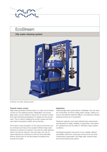 EcoStream Oily water cleaning system