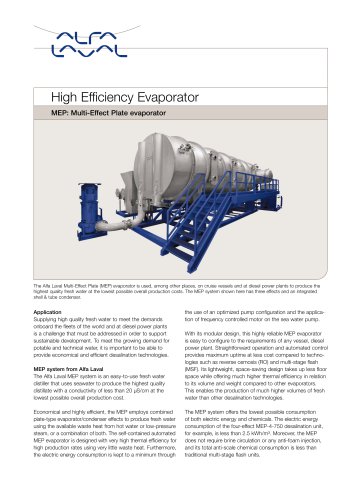 High Efficiency Evaporator