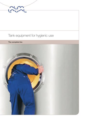 Tank equipment for hygienic use