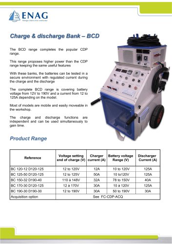 BCD range – Mobile Charge/Discharge