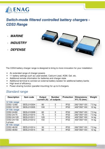 CDS3 range – 12/24/48V