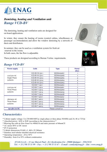 Demisting, heating and ventilation unit AC/DC