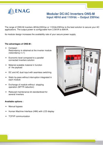 MODULAR INVERTER – ONS-M RANGE