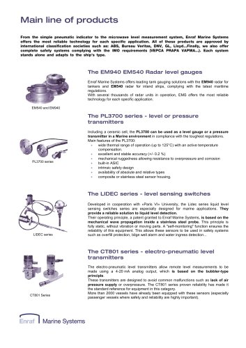 Main line of products