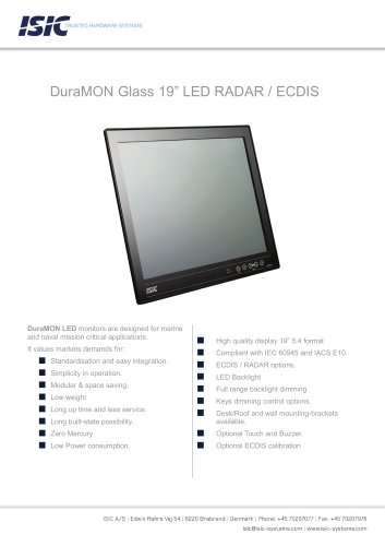 MONITOR 19” LED GLASS