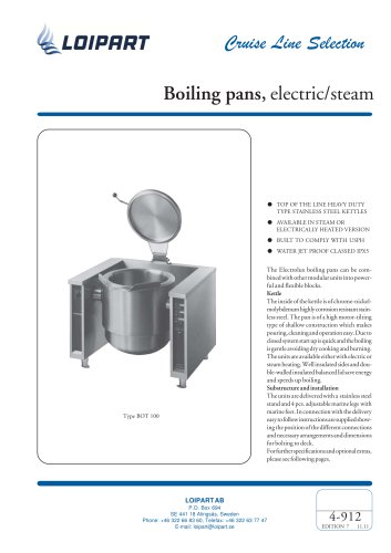 El. Tilting Boiling Pan 100 l.