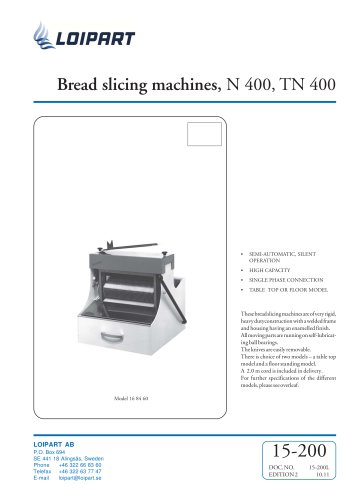 Marine Bread Slicer 11 mm (TN 400)