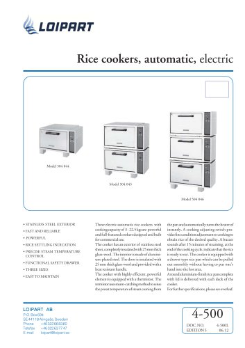 Marine El Rice Cooker (SFRC-54F)