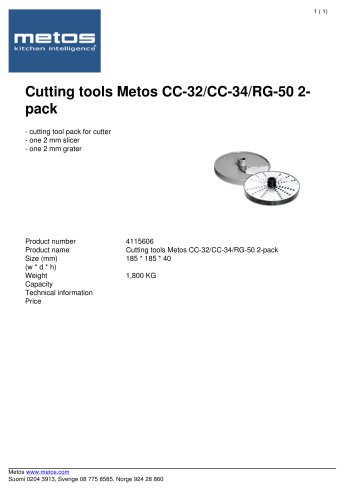 Cutting tools Metos CC-32/CC-34/RG-50 2- pack