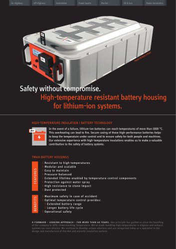 Battery Housings for lithium-ion systems