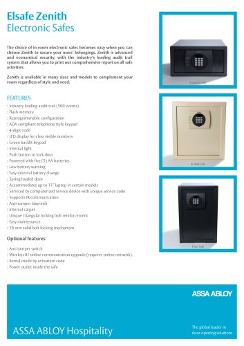 Elsafe Zenith Electronic Safes