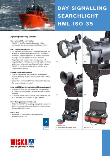 Day signalling searchlight (HML-ISO 35)