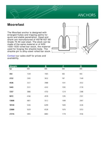 The Moorfast anchor