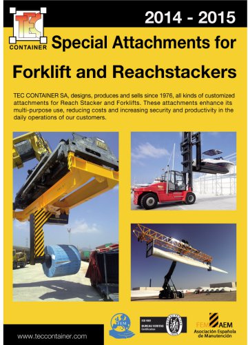 Special attacments for Forklift and Reacstackers